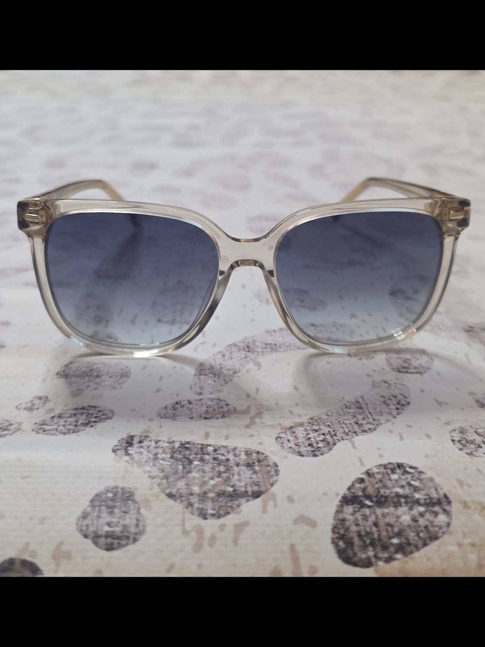 Carrera Women's Clear Frame Sunglasses with Blue Gradient Lenses
